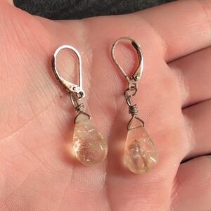 Elegant Citrine Drop Earrings